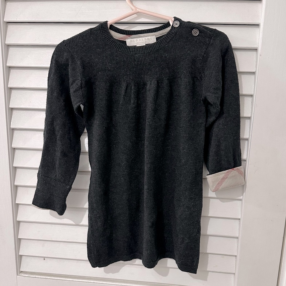 BURBERRY Girls 12months Gray Sweater Cashmere Dress &/OR tunic for a 2 yr old <3